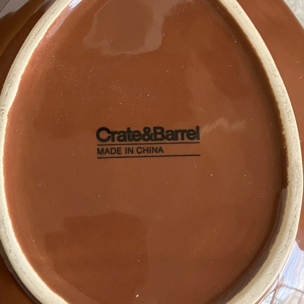 Crate & Barrel Autunno Appetizer Plates--Leaf Shaped Set of 3